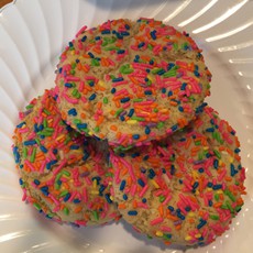 Sugar sprinkle cookie
Ultimate sugar cookie made with butter. Any kids favorite.